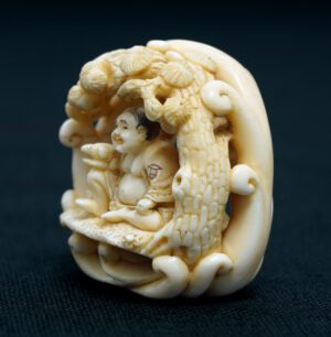 Netsuke Bouddha en ivoire de mammouth
